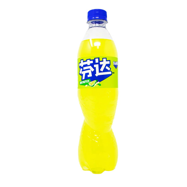 Fanta Lime soft drink in 500ml bottle, vibrant green label, featuring lime flavor and branding from Mijn winkel.